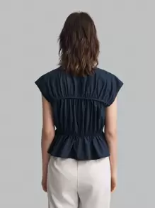 Ontre 2025 Neu 2026 Frühling/Sommer Damen Einfarbiges Bindehemd, eleganter Lässig Alltags Stil Business