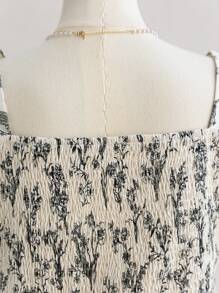 Soleia Blusa floral de mujer de talla grande con mangas cortas y volantes para vacaciones