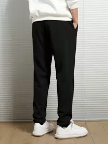 Manfinity Hypemode Heren Casual Effen Kleur Trekkoord Taille Joggingbroek