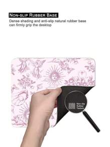 ROMWE Kawaii 1pc Star & Moon Pattern Anti-Slip Waterproof Thick Mouse Pad, Item No.1011172 - Multicolor - View 4