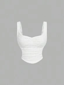 SHEIN MOD 白色蕾丝背心鱼尾裙两件套梦幻正式套装、舞会套装、巡航女士服装、衣服、90 年代服装、秋季套装、韩国时尚、僵尸新娘、伴娘套装、晚宴服装、生日女士服装、返校节、荷叶边套装、文艺复兴 - 白色 - 查看 6