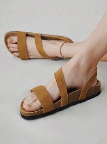 Solecia 女士春秋季新款厚底一脚蹬穆勒鞋闭趾休闲鞋