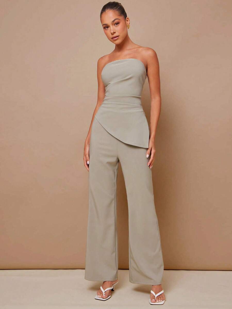 L'Amorae Damen einfarbige ausgestellte Freizeithosen, vielseitig einsetzbar