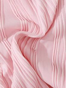 Young Girls Casual Solid Pink Color Leggings, Versatile For Outings And Comfortable Loungewear - Pink - View 7