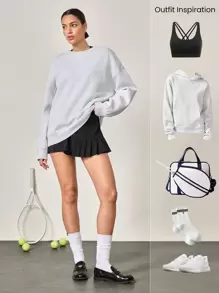 GLOWMODE Buikcontrole geplooide mini tennisrok met ingebouwde shorts zijzakken Tennis Golf Dagelijks