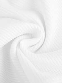 Tween Girl White Ribbed Fabric Simple & Comfortable Solid Color Tube Top Bra