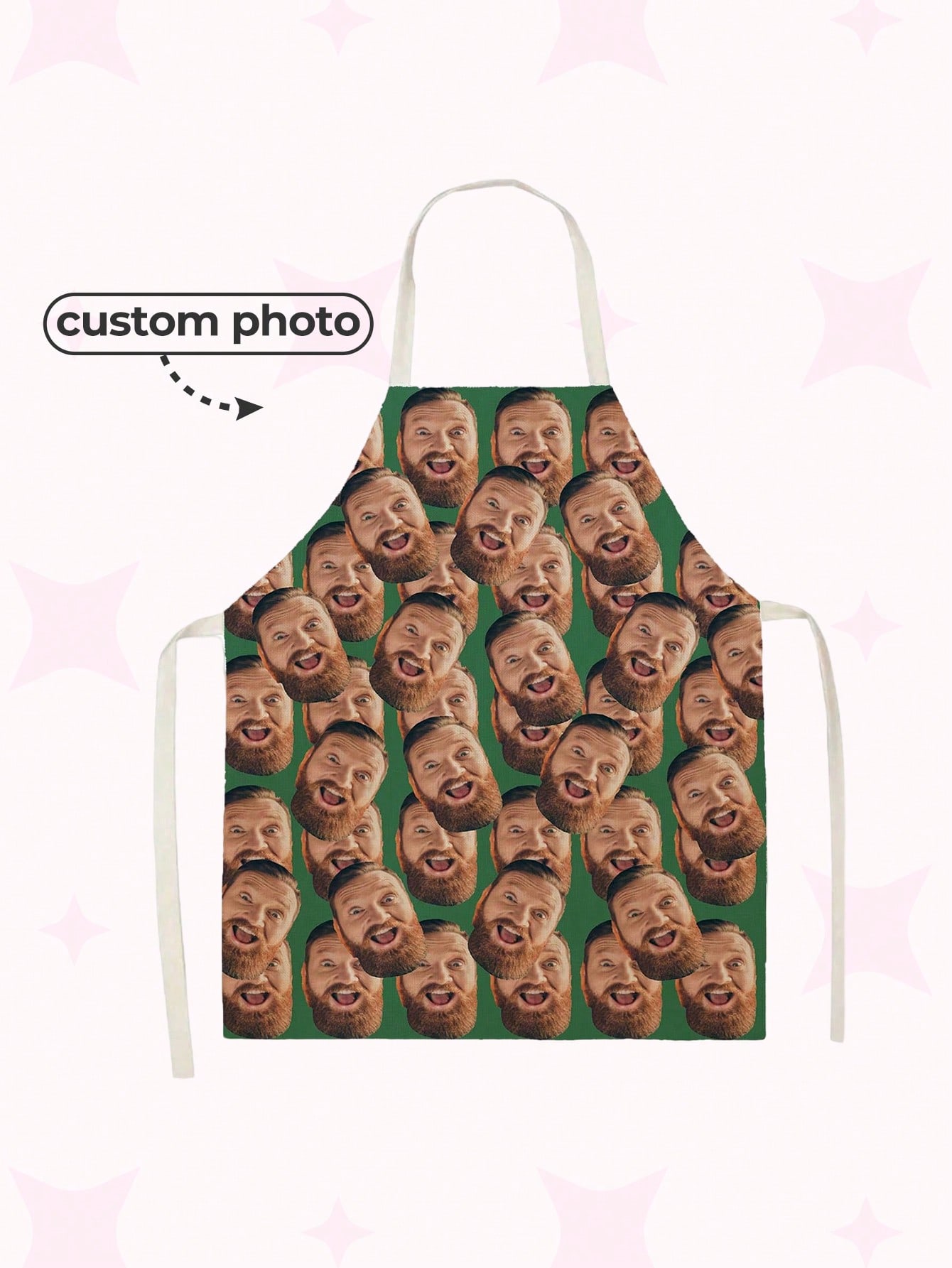 Customized Photo Linen Apron For Men And Women, Personalized Cooking Kitchen Apron With Pet Photos Or Logo Images, Ideal Gift For Father's Day, Valentine's Day, Mother's Day, Birthday, Wedding, Graduation, Anniversary, Lightweight, Washable, Breathable, Funny, Cute, Cozy, Unique, Custom For Him, Her, Family And Friends