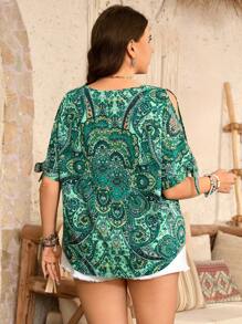 SHEIN LUNE 大码休闲纽扣衬衫，时尚日常穿着