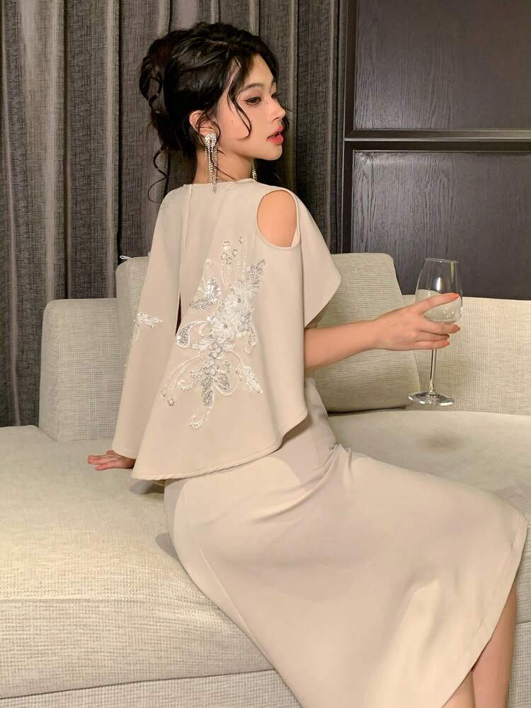 Spring New Valentine's Day Waisted Muse Dress Women Elegant Long Evening Gown Luxury Prom Dress Sparkly Dress Cocktail Dress