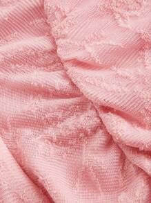 SHEIN MOD 女式无袖不对称下摆褶饰侧边植绒吊带连衣裙、性感女装、新年女装、化妆舞会礼服、仙女服装礼服、仙女礼服、浅粉色女装、返校节礼服、节日服装 - 淺粉色 - 查看 3