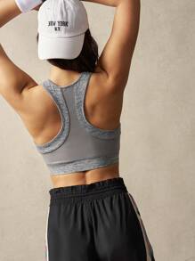 VARSIVA Women's Racerback Sports Bra For Daily Fitness - Grey - View 8