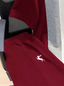 SHEIN 2pcs/Set Teens Boys Loose Casual Contrast Pattern Polo Shirt With Collar, Short Sleeve