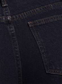 MUSERA Indigo Wash Straight Leg Jeans, Spring 90's Y2k Streetwear Casual Concert Chic Summer - Navy Blue - View 5