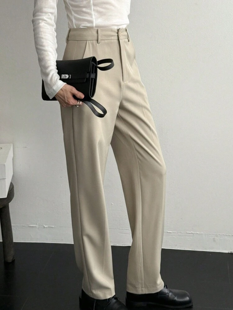 Women High Waist Loose Straight Leg Casual Pants, Slimming Long Trousers, Summer New Arrival,Women Dress Pants