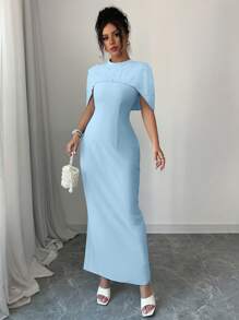 Elenzga Women's Solid Color Bubble Textured Casual Shift Dress