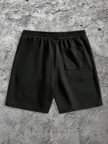 Manfinity VCAY Pantalones cortos casuales para hombres, estilo minimalista para uso diario
