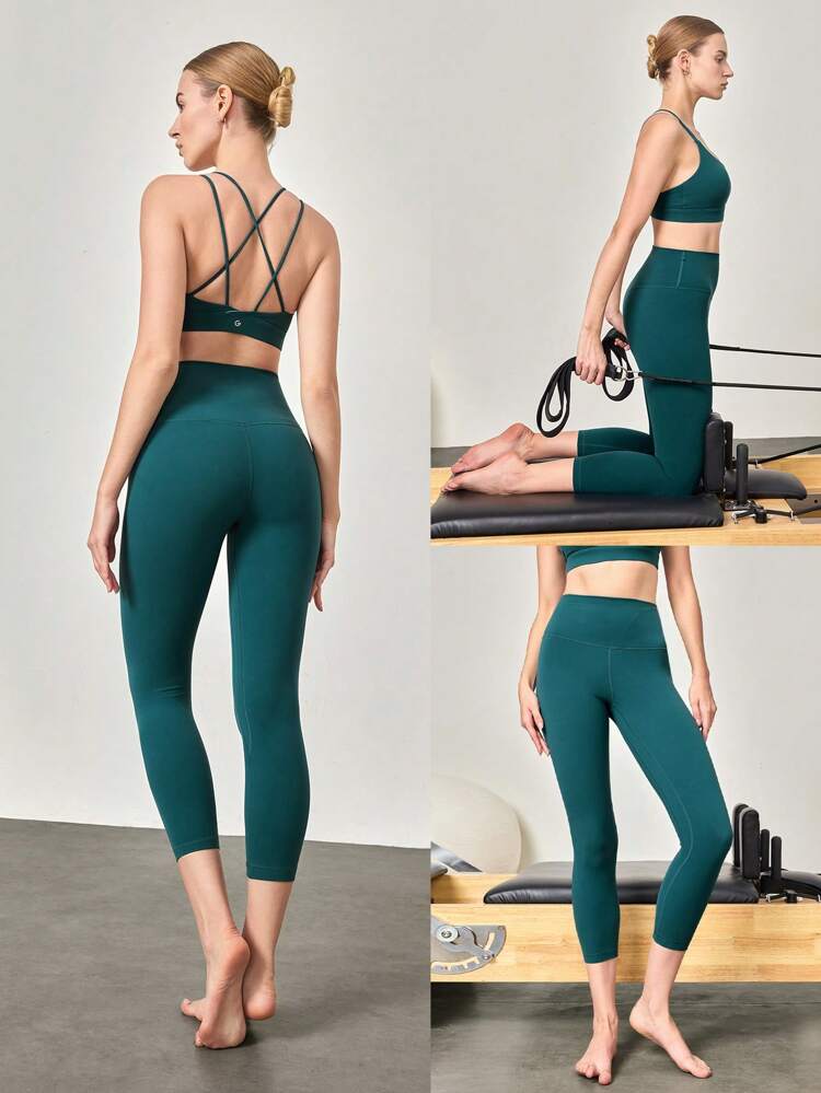 21" FeatherFit™ Caprileggings, butterweich, nicht durchsichtig, Bauchkontrolle, Sporttights mit versteckter Tasche an der Taille