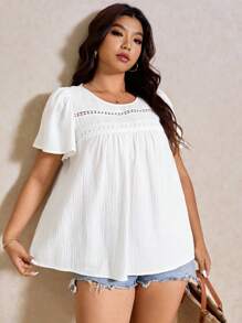 Elaquor Plus Size Casual Minimalist Daily Wear Shirt