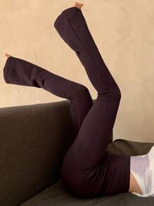DAZY Leggings évasés amincissants à taille haute, solid, pour l'été