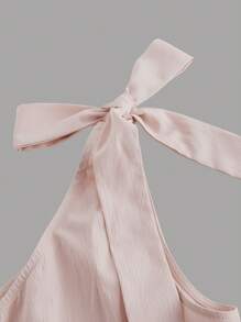 SHEIN MOD 女士粉色不对称露肩蝴蝶结连衣裙、度假连衣裙、节日连衣裙、女士西装、乡村服装、海滩度假服装、波西米亚风女士、女士生日服装、春夏连衣裙、早午餐服装、粉色花卉蝴蝶结连衣裙、女士夏季连衣裙、茶会连衣裙 - 淺粉色 - 查看 3