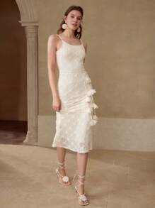 MOTF PREMIUM VÁY CÓ KẾT CẤU CÓ THẮT LƯNG - Màu be - Xem 5