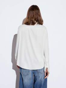 Maija Elegant Modern Spring/Summer New White Chiffon Frilled Front Blouse, Casual Daily Romantic St. Patrick's Day Music Festival Holiday Wear, Suitable For Outing, Party, Wedding Guest, Old Money Style, Music Festival