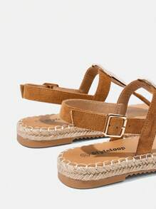 Styleloop Women's Comfortable Sandals, Bohemian Beach Flip-Flops With Rhinestone Buckles And Elastic Straps, Summer New Arrival - Brown - View 6