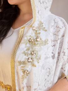 Al Najma Damen Große Größen Arabische Abaya, Einfach & Modisch für den täglichen Gebrauch, bescheidener Mantel