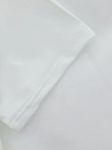 Flirla Slim Fit Short Sleeve T-Shirt With Letter And Bow-Knot Print