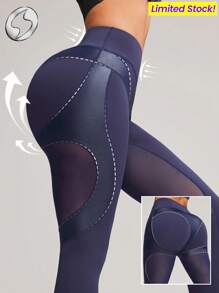 Innovista Leggings sportivi da donna con stampa in lamina, pantaloncini corti, maglione in ecopelle e metallizzato, abbigliamento da palestra con in rete traspirante e taglio, pantaloni fitness, shapewear modellante per l addome, tuta casual e di lusso, attrezzatura per pickleball, blu, stile Y2K, abbigliamento autunnale, costume da bagno, abbigliamento autunnale da donna, regali di Pasqua, outfit autunnali da donna in azzurro chiaro - Blu Navy - Visualizzare 3