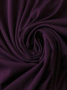 Al Najma Plus Size Women's Elegant Floral Embroidered Patchwork Chiffon Lantern Sleeve Dress, Arabic Style