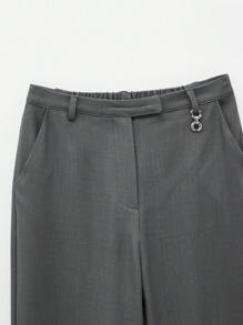 Maija Pantalones de mujer tejidos de estilo gris 2025 Nuevo verano, pantalones de traje, urbanos, modernos y elegantes, para uso diario y casual, aptos para salir de vacaciones, fiestas, bodas y citas en otoño/invierno