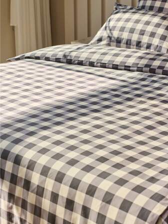 2/3 件几何数码印花羽绒被套套装，带纽扣封口角带，柔软、亲肤透气、轻盈光滑，适合所有季节，床上用品套装，柔软舒适的羽绒被套，适合所有尺寸的床，1 件羽绒被套和 1/2 件枕套，Rama 睡前舒适