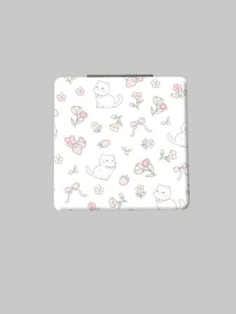 Kawaii Espejo de maquillaje portátil 999058, espejo compacto de sobremesa y de viaje, espejo de retoque manual