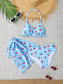 Tankini Tween Girl cu imprimeu floral cu volane