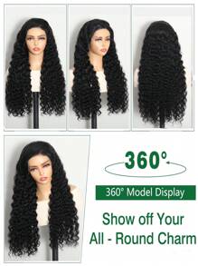 ALL READY WIG 深波浪无胶假发 13x4 预剪发 女士前蕾丝假发 180% 密度深卷发人发假发 预拔深波浪前假发 带婴儿头发 - S1B - 查看 3