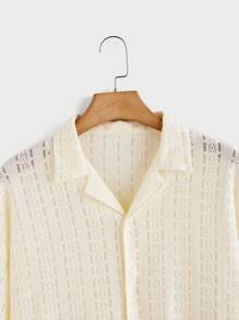 SHEIN X ELOISA & ORSON Manfinity VCAY Camisa de manga corta de punto holgada informal para hombres jóvenes