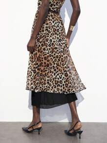 Maija Valentine's Day Women's Spring And Summer New Leopard Print Sexy And Elegant Modern Urban Daily Casual Skirt Suitable For Going Out For Festival Parties And Dates To Wear Rich Style 90s Women's Clothing Retro Bohemian Old Money Music Festival