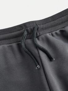 SHEIN Tween Girl Casual Minimalist Comfortable Soft Grey Knitted Split Design Leggings - Grey - View 3