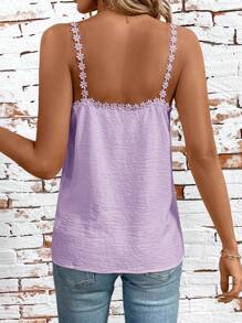 SHEIN Clasi Floral Decor Summer Camisole, Casual Minimalist Style For Everyday Wear