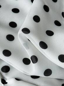 Elamini Women's Polka Dot Printed Ruffle Bandeau Top - Multicolor - View 6