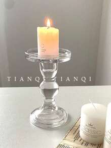 Một bộ chân nến thủy tinh cột La Mã cổ điển kiểu Pháp B&B trang trí phòng nến mềm mại sáng tạo đồ nội thất gia đình Halloween, ma quái, mùa thu, lễ hội, ngày lễ, mùa đông, ngày lễ, lễ hội, quà tặng - Trong sáng - Xem 6