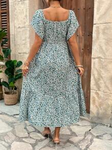 SHEIN Bohemian Ditsy Floral Maternity Dress