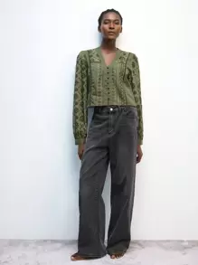 Maija Women's New Spring And Summer Green Holiday Elegant Modern Urban Daily Casual Shirt Suitable For Going Out Festival Party Date Wear Party Wedding Music Festival Old Money Bohemian 90s Women's Clothing