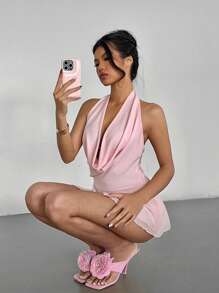 Aloruh Women's Simple Elegant Casual Everyday Wear Mini Dresses Women's Spring Wear Prom Dresses Easter Beach Wear Summer Dresses Suits Cute Casual Graduation Dresses Holiday Dresses Carnival Dresses Holiday Wedding Guest Dresses Women's Dresses Birthday Dresses Club Dresses Women's Sexy Beach Wear Bohemian Prom Dresses Bridal Party Dresses Sexy Holiday Dresses Bridesmaid Dresses Beach Vacation Pink Dresses,Backless Dress