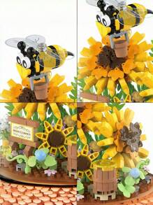 582 件蝴蝶花束积木套装，人造永久玫瑰带展示盒，成人创意 DIY 积木玩具，妈妈 - 独特的母亲节和生日家居/办公桌装饰礼物