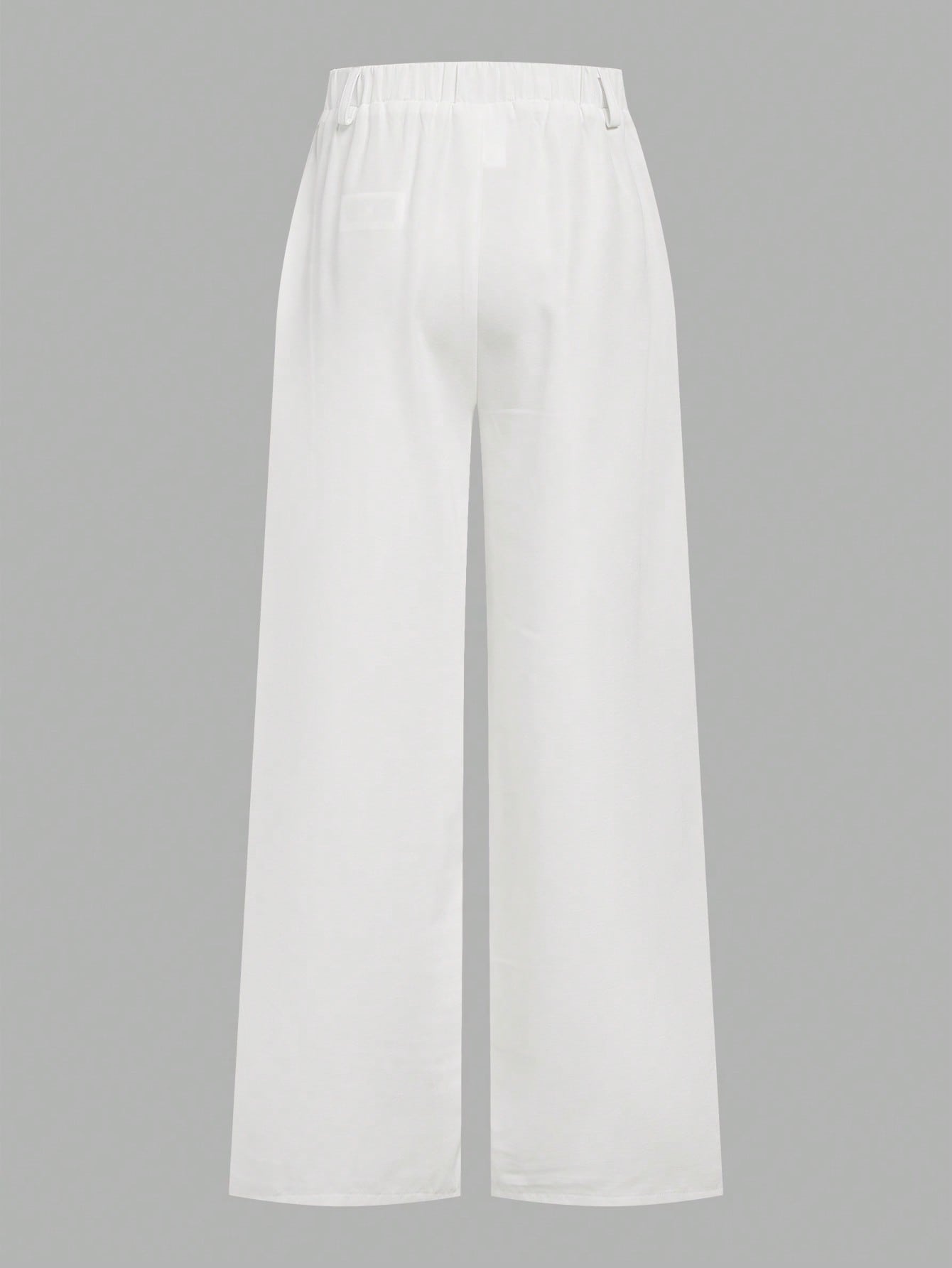 SHEIN بنطلون بأرجل مستقيمة واسعة وناعمة للفتيات ال...