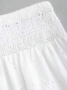 Sweetra Women's French Embroidered Lace Tiered Maxi Skirt, Spring/Summer
