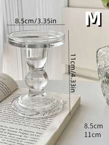 Một bộ chân nến thủy tinh cột La Mã cổ điển kiểu Pháp B&B trang trí phòng nến mềm mại sáng tạo đồ nội thất gia đình Halloween, ma quái, mùa thu, lễ hội, ngày lễ, mùa đông, ngày lễ, lễ hội, quà tặng - Trong sáng - Xem 4