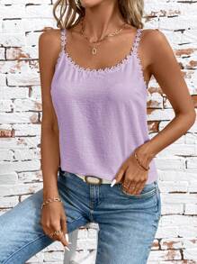 SHEIN Clasi Floral Decor Summer Camisole, Casual Minimalist Style For Everyday Wear